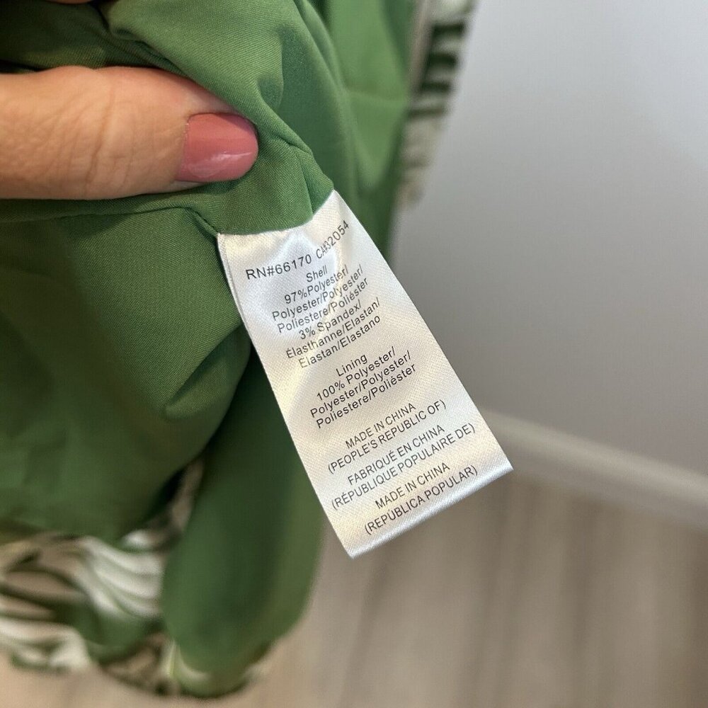 Anthropologie Hutch Palms Wrap Maxi Dress, Green And Cream, US Size 1X Flowy - Picture 8 of 12